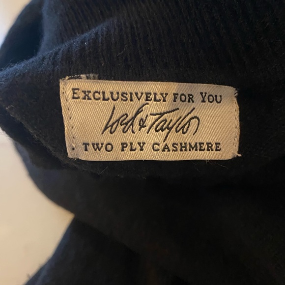 Lord & Taylor Medium Black Turtleneck Cashmere Dress Minimalist Neutral Office - Picture 2 of 13